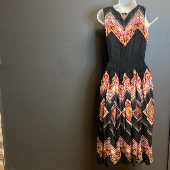 Anthropologie Tanvi Kedia Embroidered Patchowork pull on dress size 0 - Picture 5 of 9